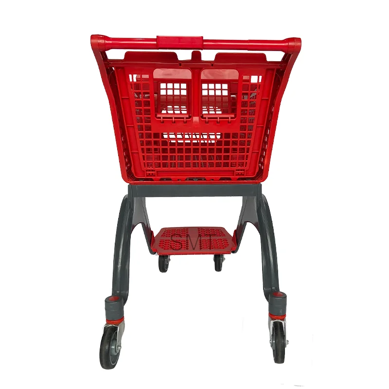 Wholesale All Plastic Retail Grocery Store Pure Plastic Supermarket Shopping Trolley Cart
