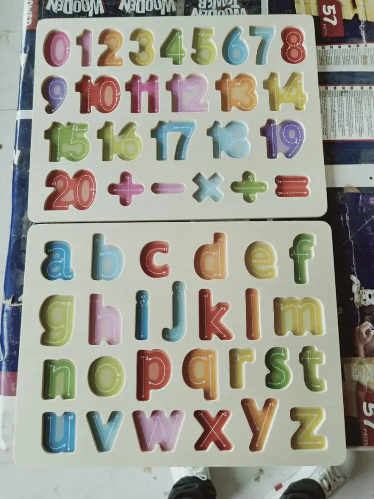 Wholesale Wooden Montessori Alphabets Puzzle Board Early Learning Educational Toy for Toddlers 2-4 Years WPT23-B