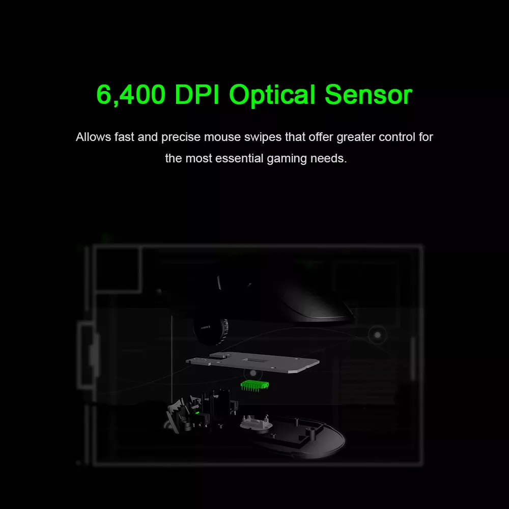 Promotion  original Razer Deathadder Essential Wired Gaming Mouse with 6400DPI