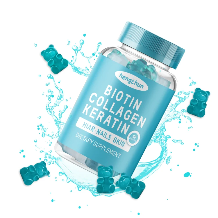 biotin vitamins halal gummy bears collagen gummy caliming vegan collagen supplements biotin gummies for hair skin nails