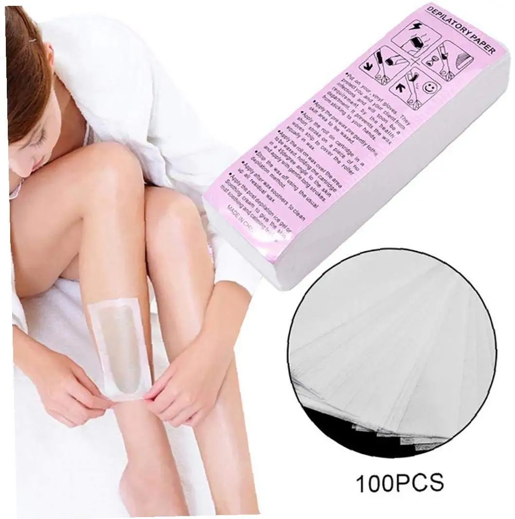 Depilation wax paper white thickened non-woven depilatory body hair removal wax paper