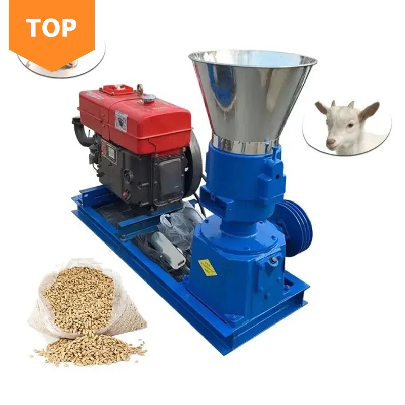 150-200kg/H Home Use Small Animal Feed Pellet Machine Price Diesel Feed Processing Machines farm Mill For Poultry