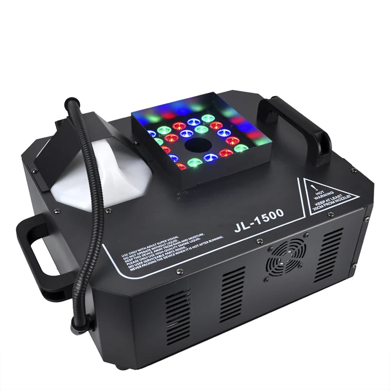 DMX Remote Control Upward Spray 1500w RGB LED Smoke Machine Fogger Machine Stage