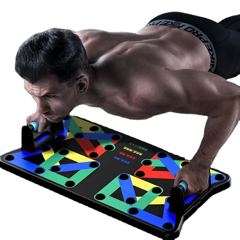 High quality 18 in1 folding durable convenient multi push up rack board system fitness workout outdoor indoor