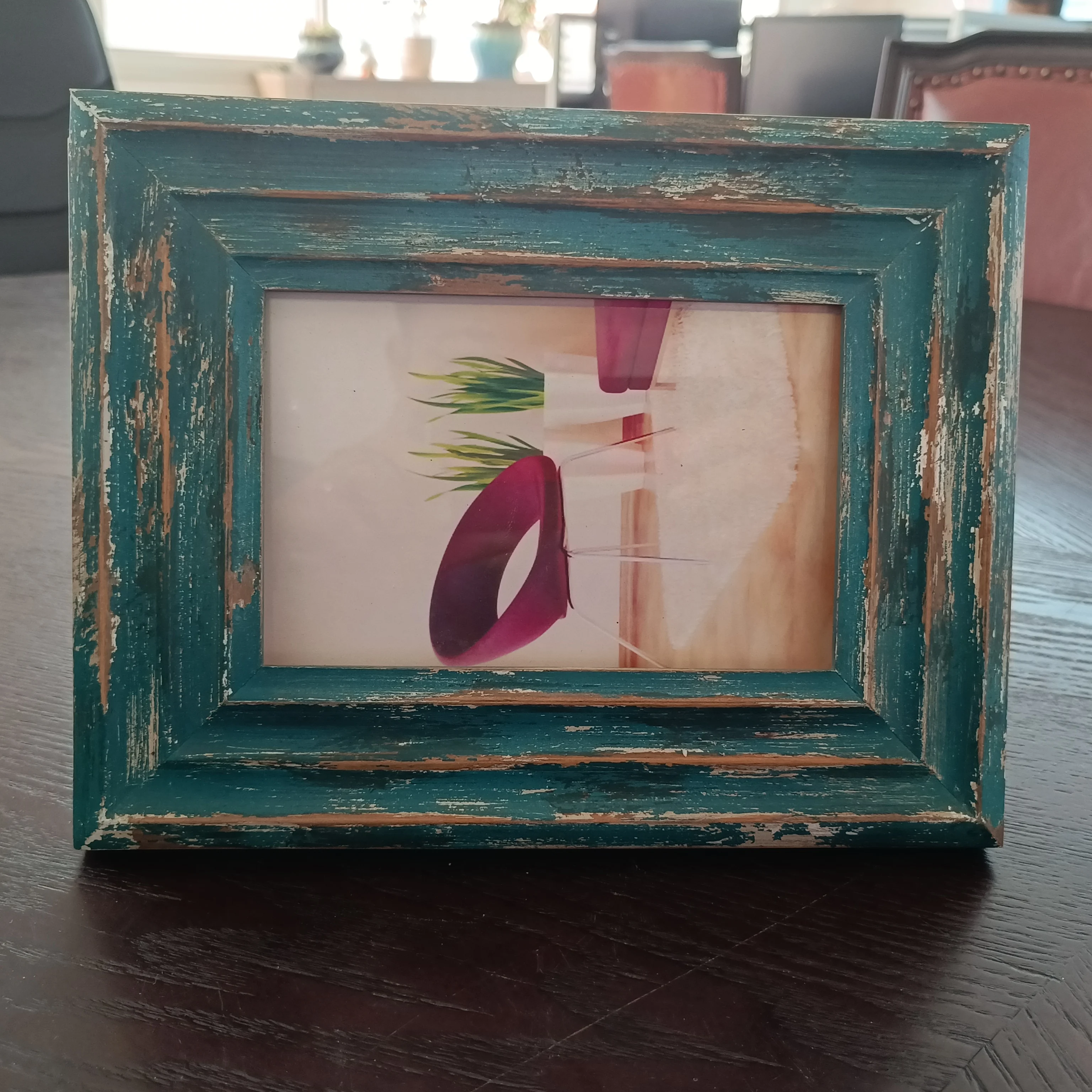 Factory Wholesale European Style Light Luxury Gift Photo Frame Simple Green Wooden Photo Frames Graduation Photo Frame