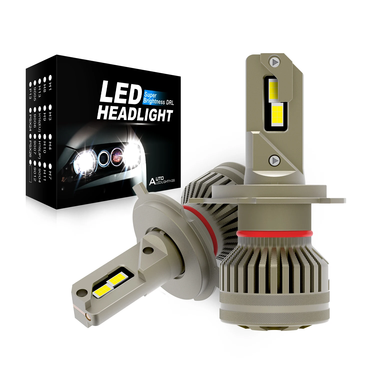 LEISHEN Led Headlight H1 H4 H3 100w 20000LM Auto Led Car Bulb Automotive Accessories with Led Headlight Bulbs