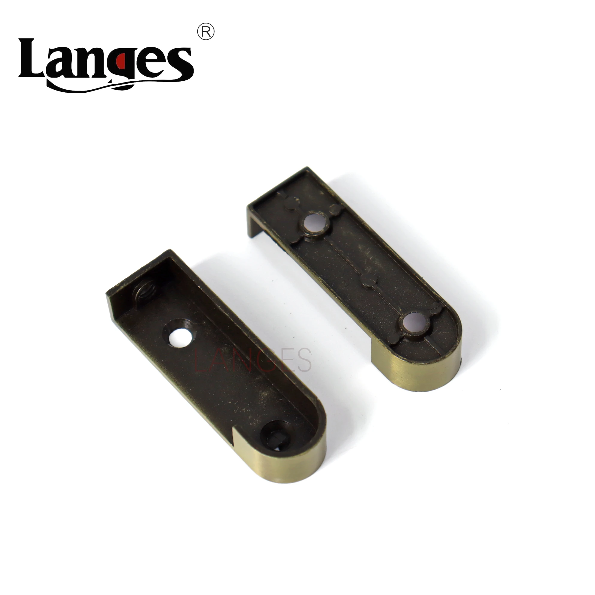 Zinc Alloy Curtain Wardrobe Pipe Flange Closet Support Oval Holder Wardrobe Rod Bracket Diameter 16mm