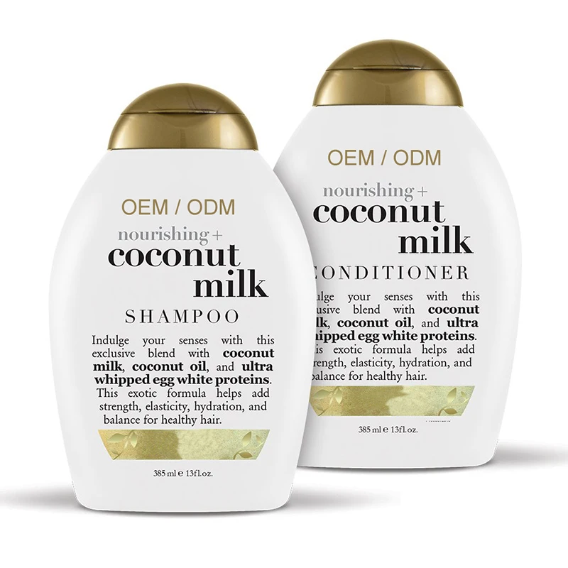 Manufacturers OEM/ODM Private Label Nourishing Hydrating Silky Smooth Softening Natural Coconut Oil Hair Conditioner Shampoo