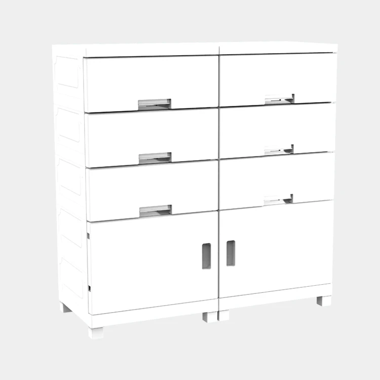 
Schoolroom furniture 6 drawers 2 doors big capacity white kids plastic storage cabinet 