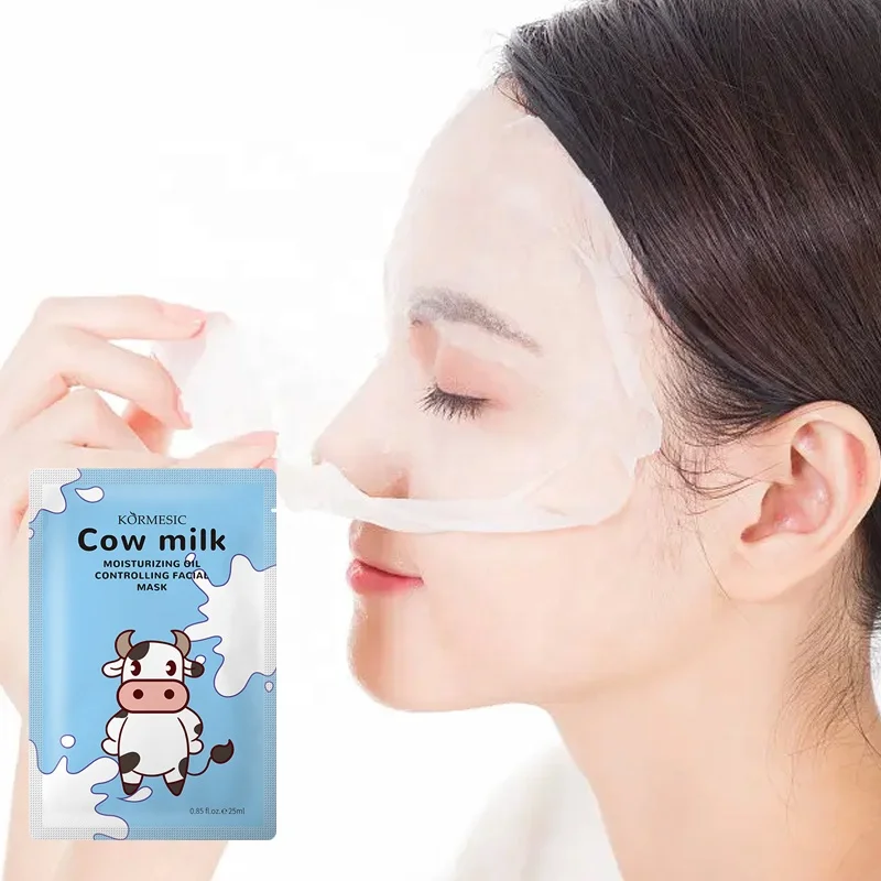OEM hot sales natural face care Cow milk moisturizing oil controlling whitening moisturizing beauty facial mask