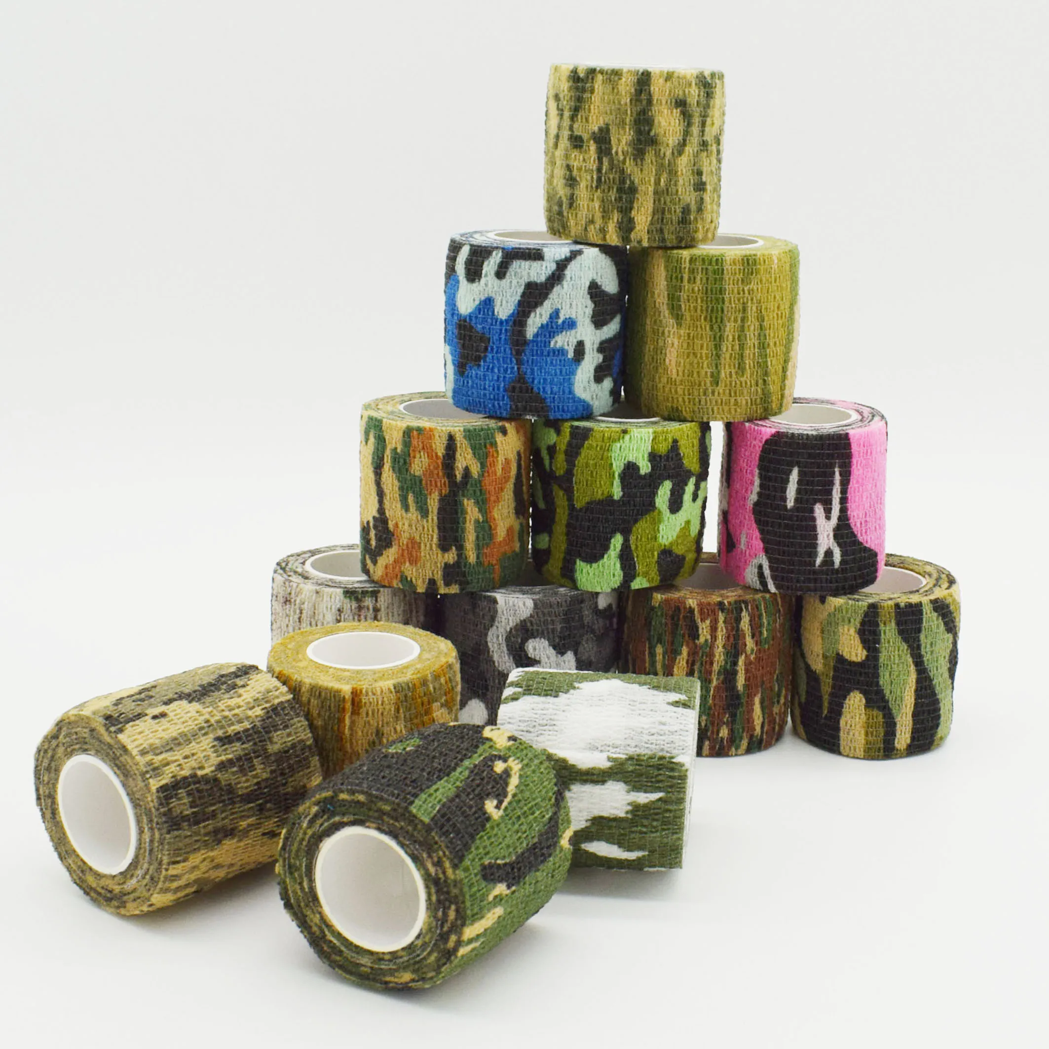 Camouflage Lightweight Non woven Elastic Self Adhesive Bandage outdoor Adhesive Tape wholesale