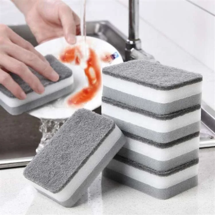 Thicken Washing Scrubber For Kitchen Double Sided Cleaning Cloth Rag Wholesale Sponges & Scouring Pads