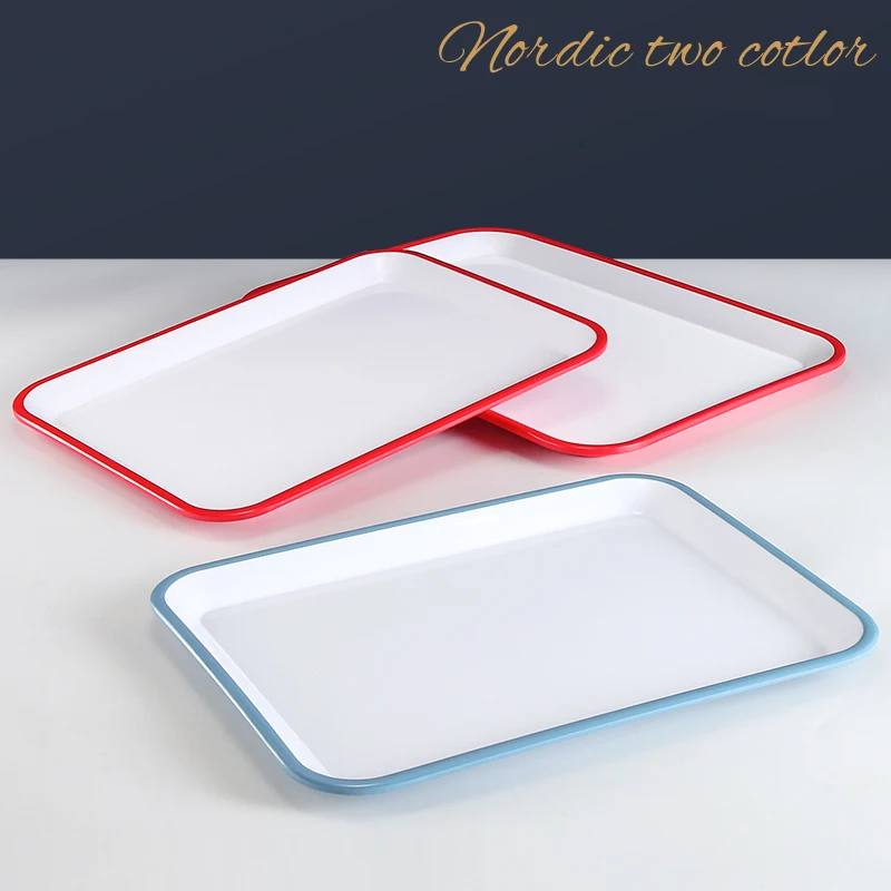 Factory best price Eco-Friendly unbreakable trays high quality wholesale plastic food service melamine tray