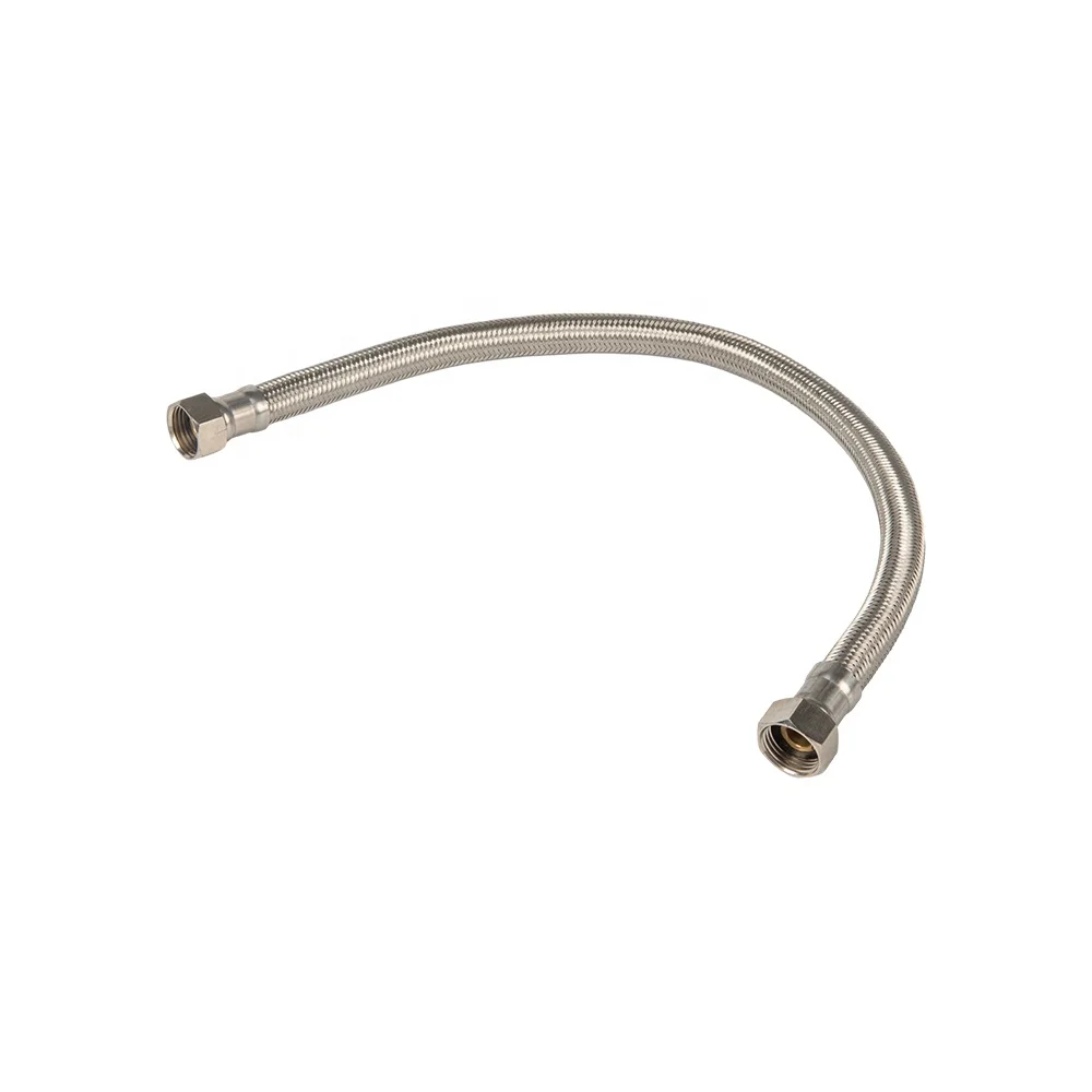 Kitchen Braided Plumbing Hose Bathroom Female Thread Flexible Metal Hose for Water Heater