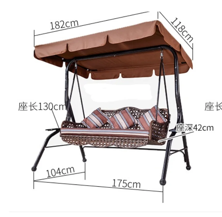 Garden 3 Person Bird Nest Swing Chairs Lounge Chair Baby Rocking Adjustable Canopy Chair Swing Morocco
