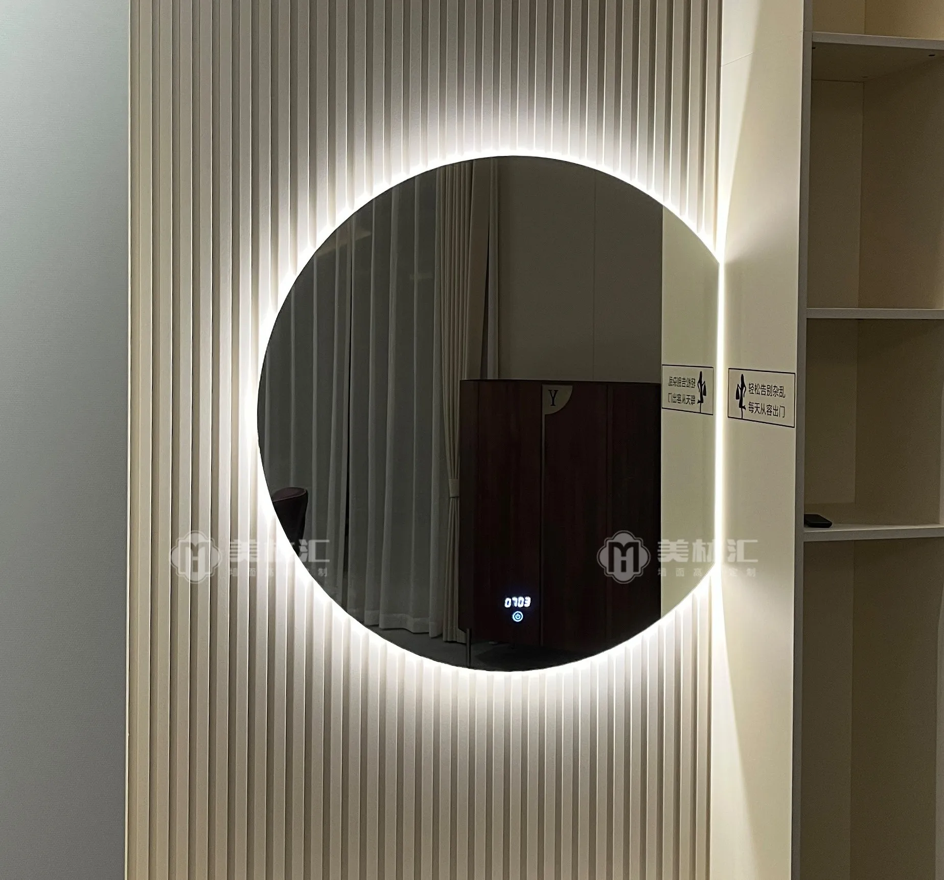 Gooday 3d fluted Wall sheet PVC film  Veneer bamboo fiber ecofriendly free healthy materials interior wpc wall panel