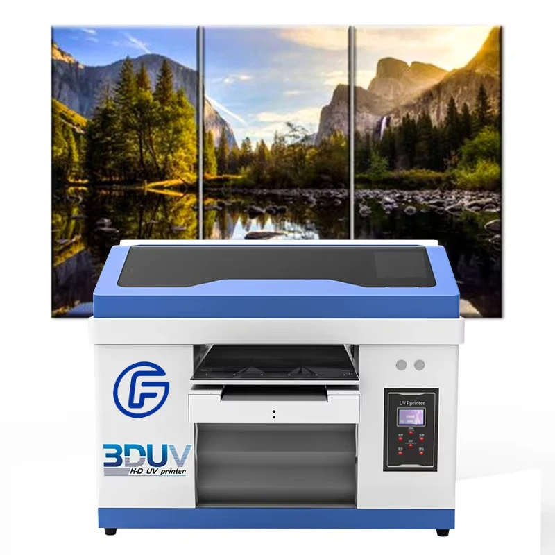 flatbed uv printer Small acrylic keychain bottle glass flying saucer jigsaw mobile phone case printing machine