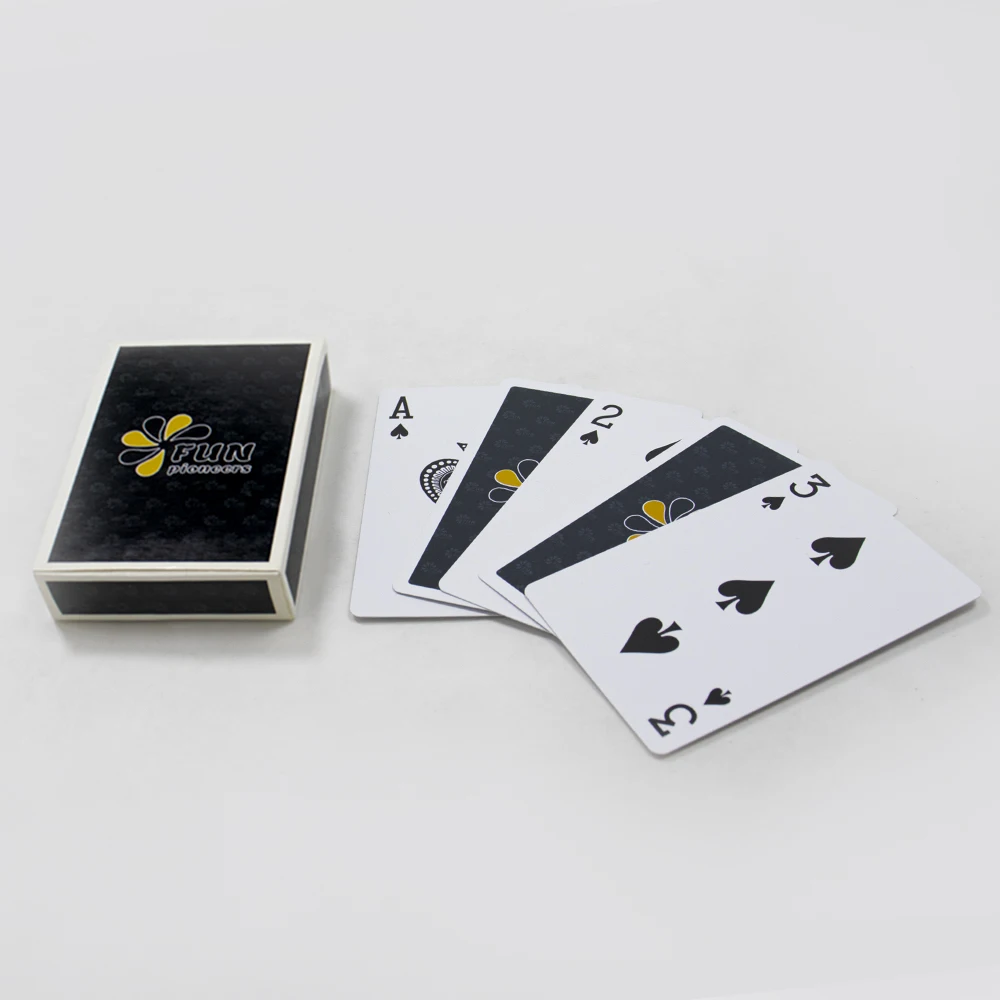 Custom adverting high quality PVC manufacture waterproof 100 plastic washable playing poker cards
