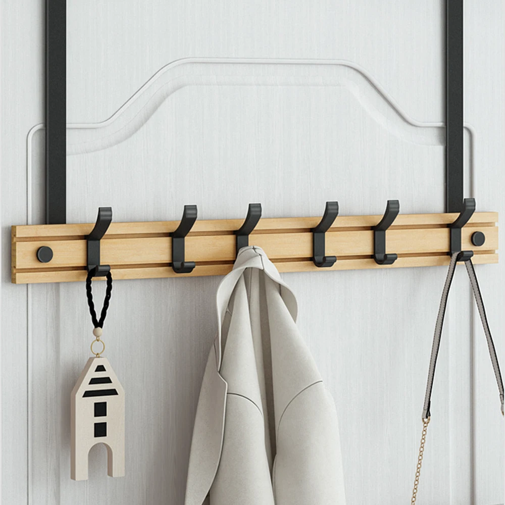 Wooden key wall hanger clothes hook removable bag trouser hook handbag keychain coat hooks wall mounted