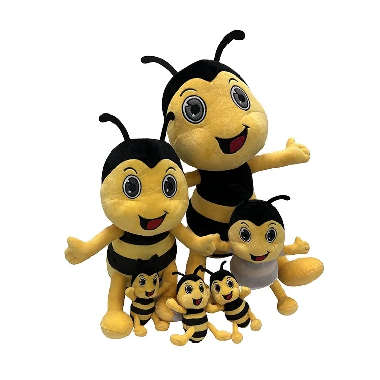 Promotion Stuffed Plush Toy Peluche Manufacturer Custom Logo Plushie Soft Plush Cartoon Doll Mascot Bee