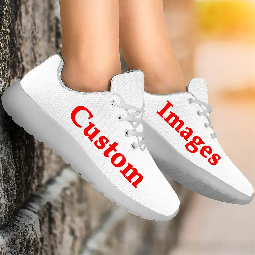 
Factory 1 Pair Wholesale Drop Shipping Custom Your Own Logo/Image/Design/Name/Text Print Women Running Shoes Casual Sports Shoes 
