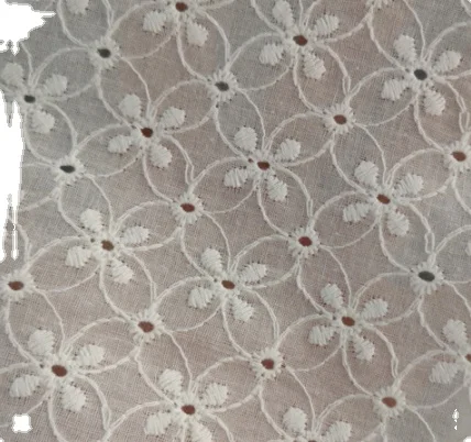 
100% cotton Hollowed-out embroidered women fabric 