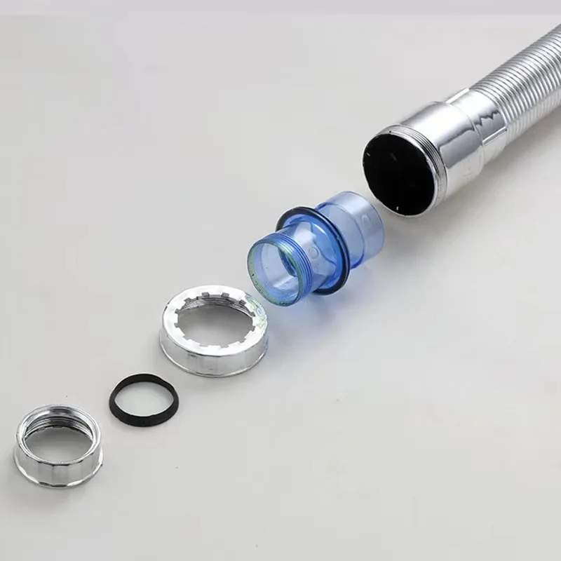 Factory Wholesale Plastic Electroplating Bathroom Kitchen Sewer PVC Retractable Sewage Pipe Deodorant Drain Pipe