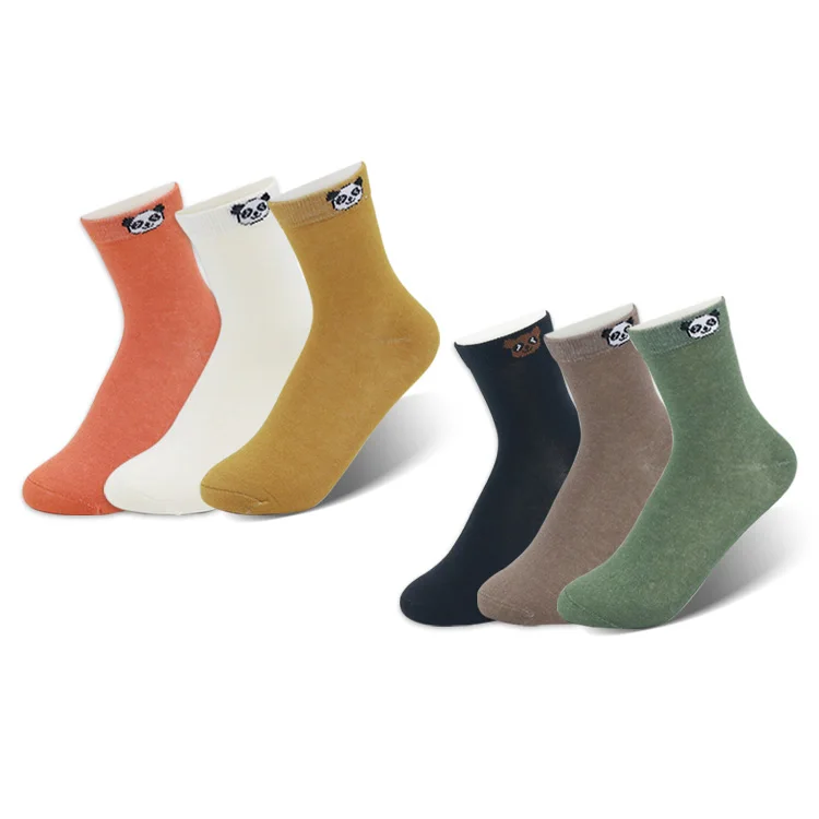 2025 Bulk Wholesale Cheap High Quality Cotton Socks Simple Plain Design Stockings for Women
