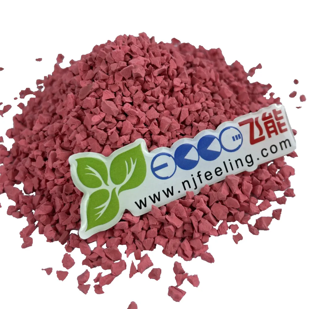 Non-slip running track durable red color EPDM Rubber Granules Sports surface FN-PA-24061401