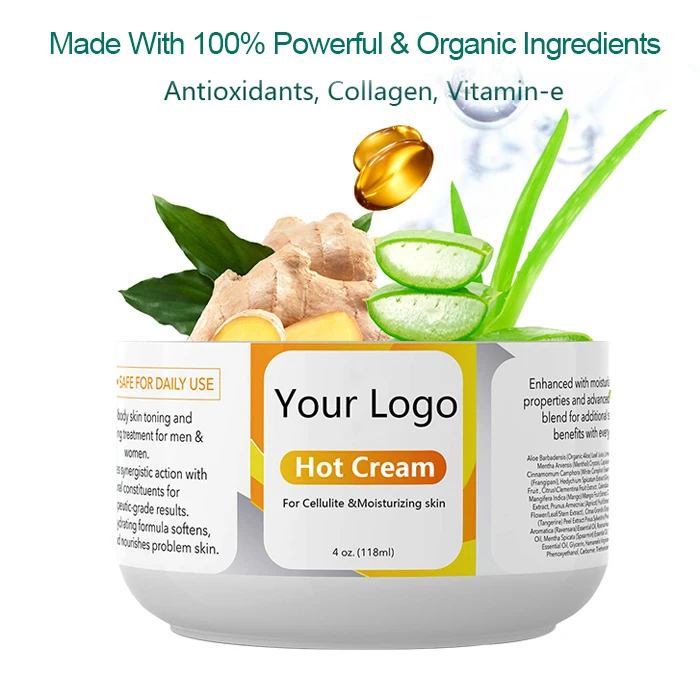  OEM ODM Your Logo Weight Loss Hot Cream Slimming Fat Burn Private