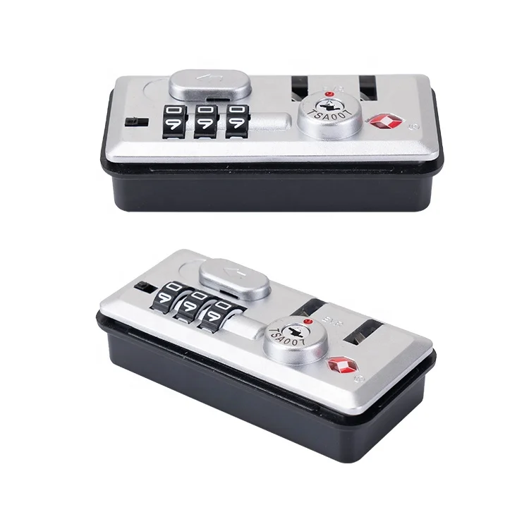 Fashion design security zipper number aluminum tsa luggage lock