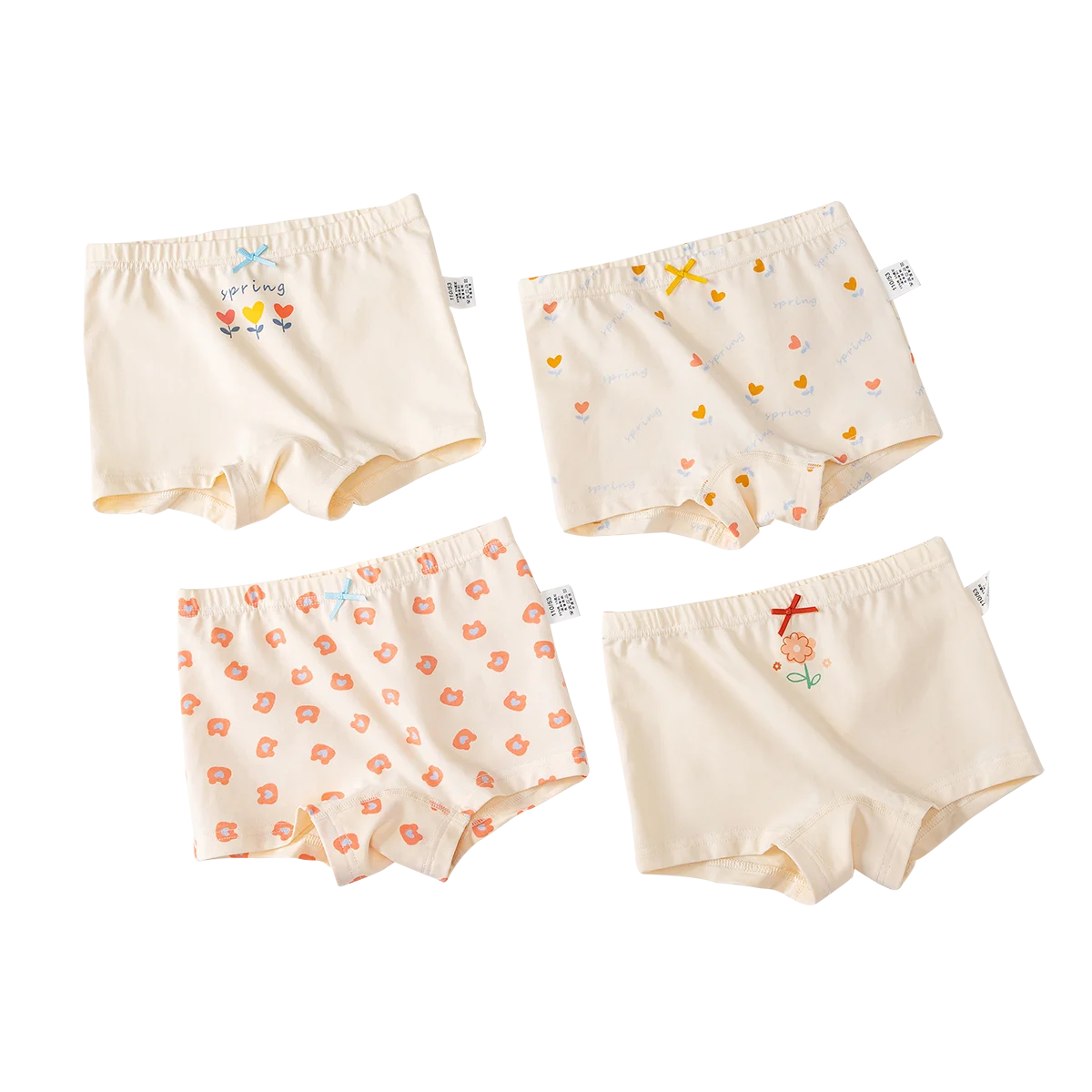 Wholesale OEM/ODM 95%Cotton&5%Spandex Kid Girl Underwear Boyshort With Colorful Design & Elastic Material