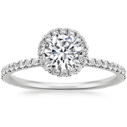 Factory Direct Wholesale DEF White Moissanite 14K White Gold Wedding Rings Engagement Ring Diamond Jewelry