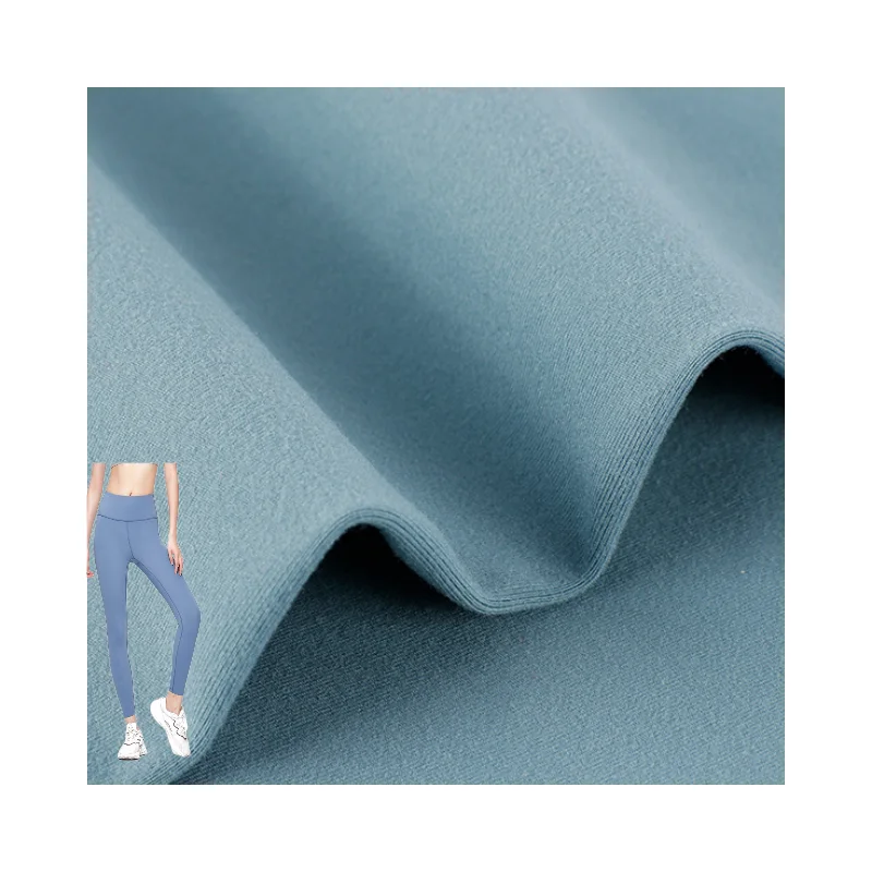 Hot sale pure color polyamide double sided abrasive spandex stretch chinos fabric yoga wear fabric