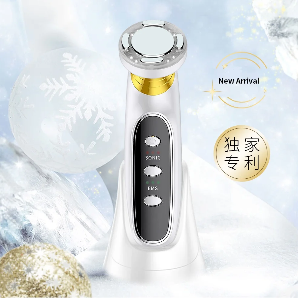ems led light therapy face skin tightening ultrasonic beauty device 2020