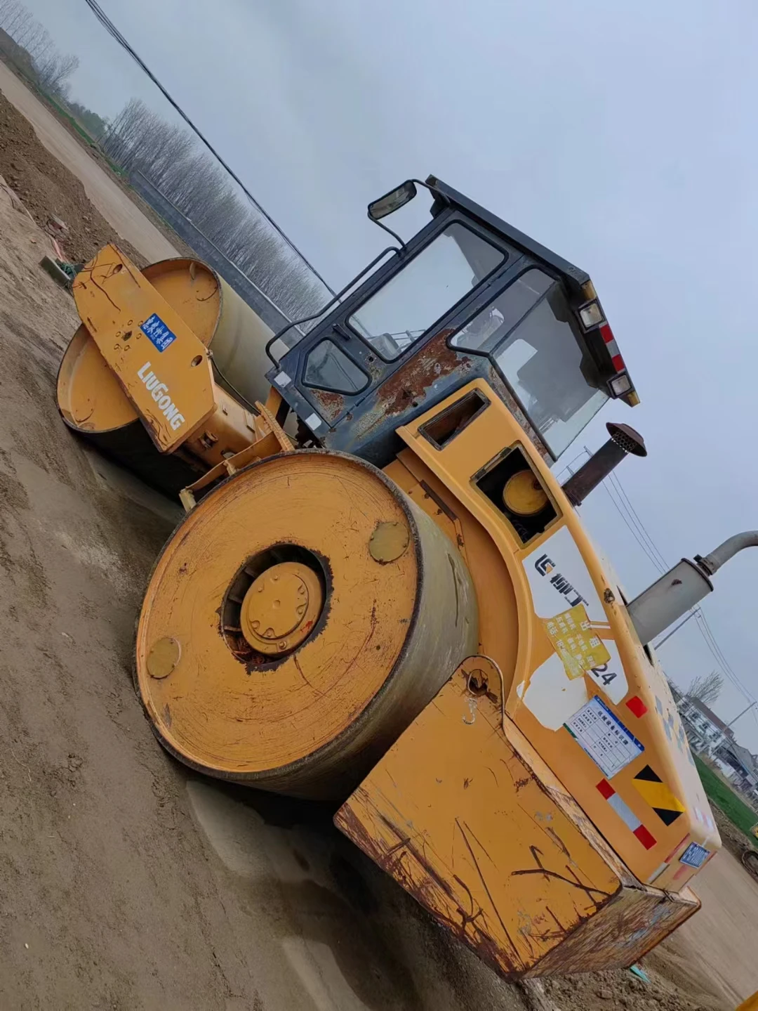 Вторая ручная строительная техника 22ton LIUGONG624 полный гидравлический Железный трехколесный дорожный каток с хорошим состоянием