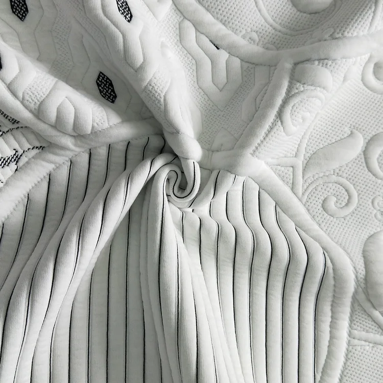 Factory Supply Home Decoration White Polyester Spandex Jacquard Fabric  For Home Textile