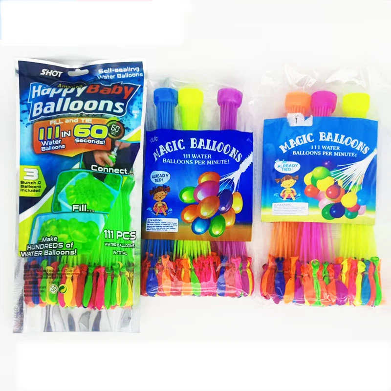 111pcs/pack interactive summer toys bomb games toy party magic water balls easy quick fill bomb water balloons
