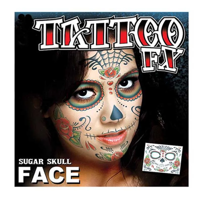 candy skull temporary face tattoo sugar skull temporary face tattoo