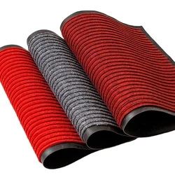 Red polyester stripe wedding rug carpets mat