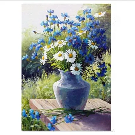Adults 5D DIY Diamond Painting Daisy Flowers Paint by Number Kits Full Drill Art Home Wall Decor Paintings