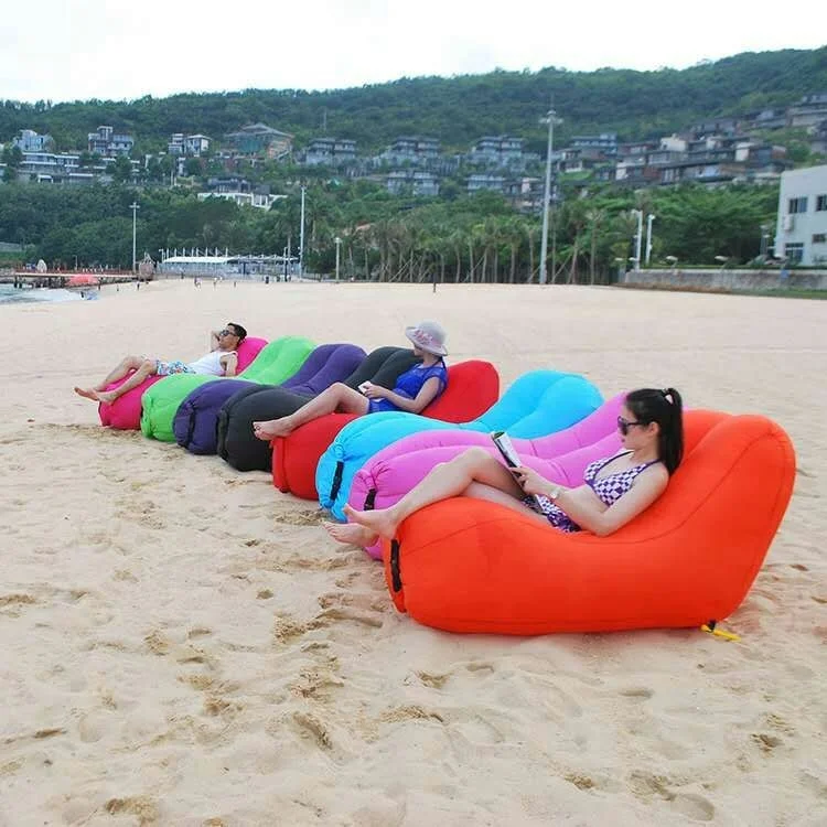 2019 hot sale portable beach & camping inflatable air sofa air laybag with bottle opener