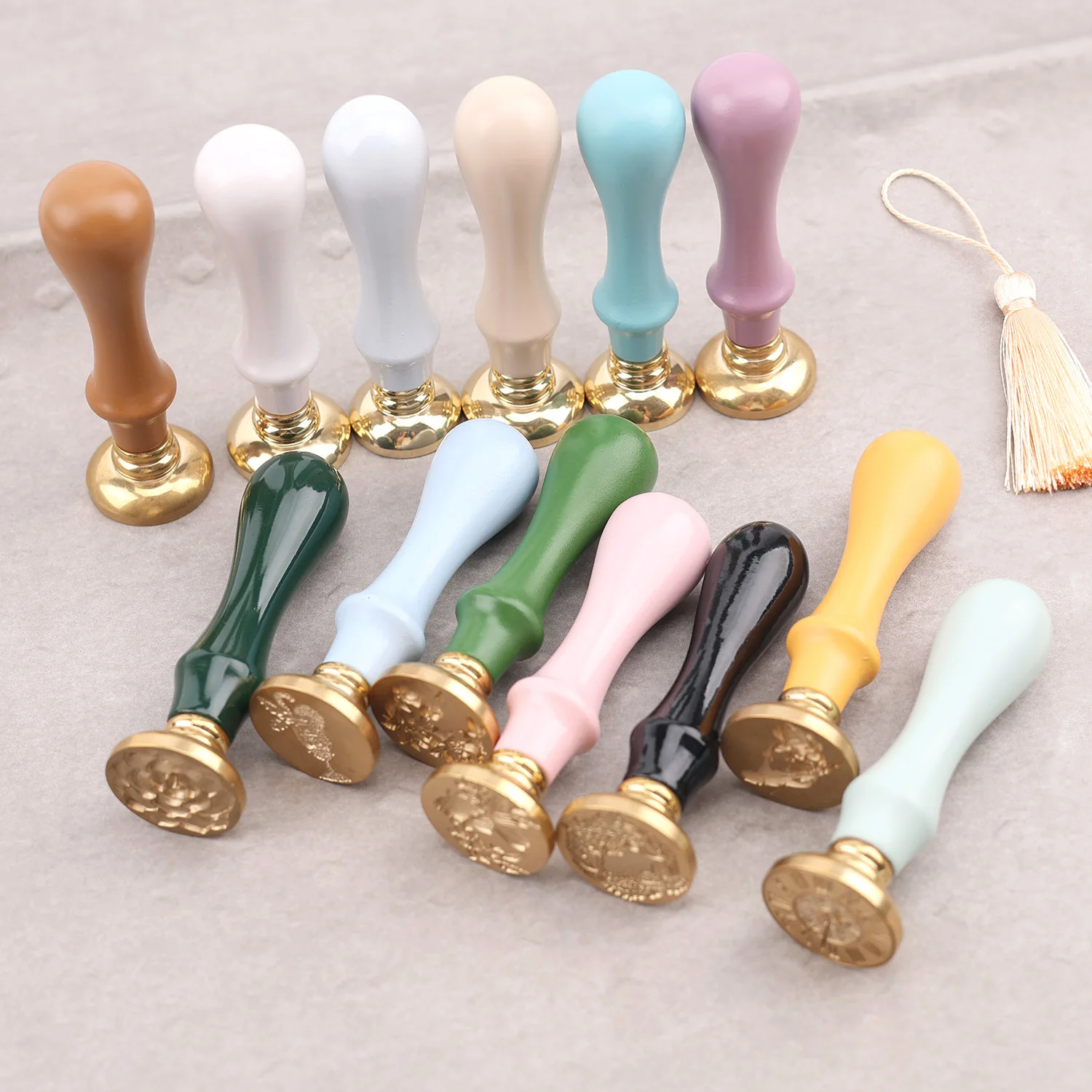 Noble  Sealing Wax Stamp Wood Handle Glue Gun Stamping For stickers letter seal