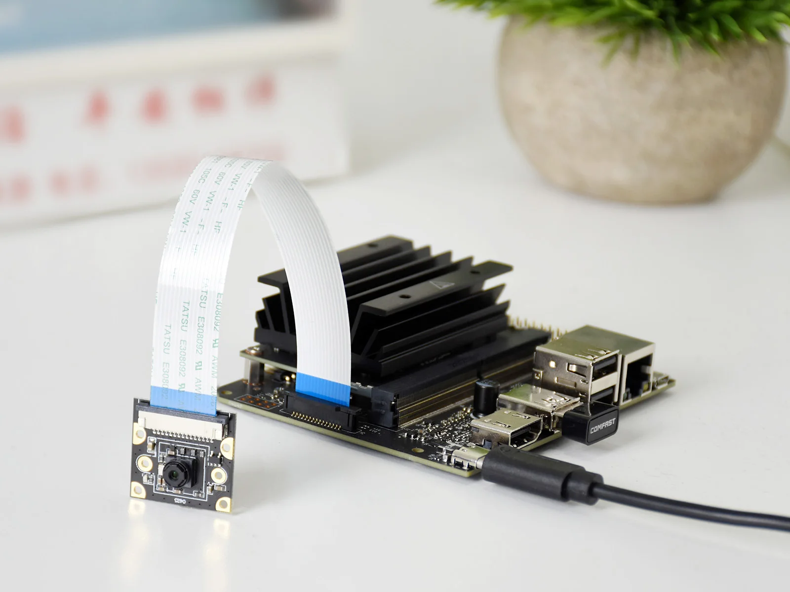 NVIDIA Jetson Nano 2GB Development Pack Camera Kit for AI Vision Application 8MP Camera TF Card USB WiFi Included