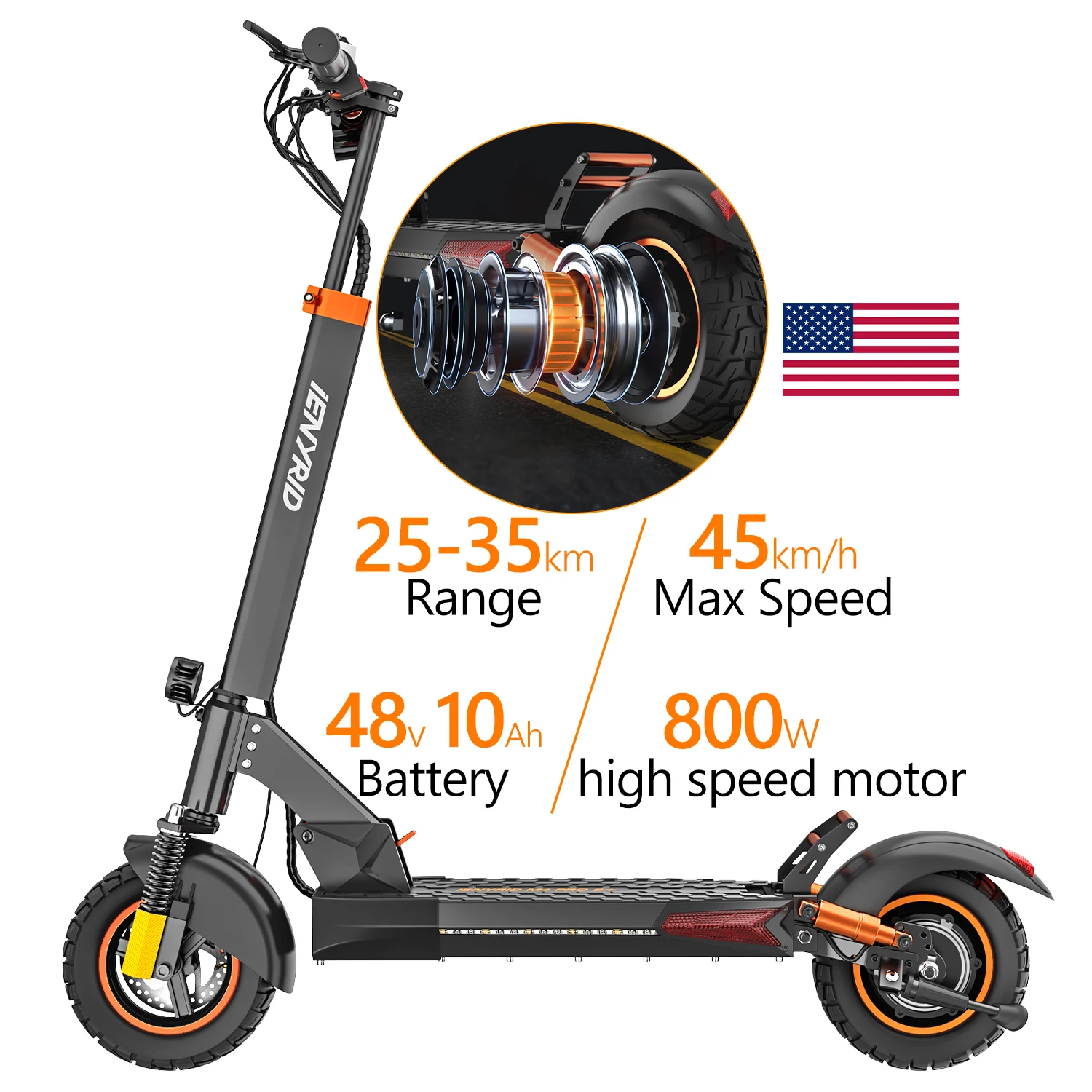 Drop Shipping Sample Available Personalized IENYRID M4 E Scooter 500W Off Road 48V 10Ah Electric Scooter For Adults