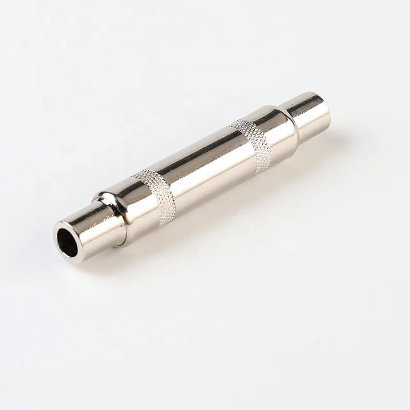 All Metal Tube Nickel Plated 6.35 Stereo To 6.35 Stereo Consonant OEM Custom Audio Connector Plugs