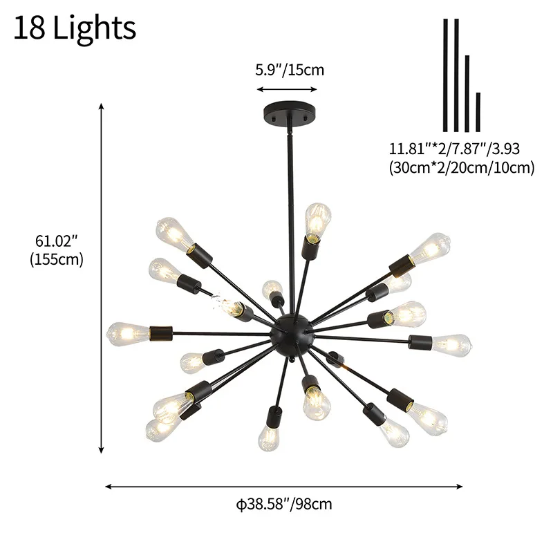 Factory Direct 10-lights metal sputnik chandelier led chandelier satellite chandelier