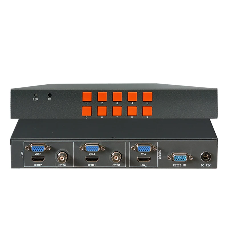 
2 channel VGA BCN video picture processor picture-in-picture 2 in 1 out HD video splitter 