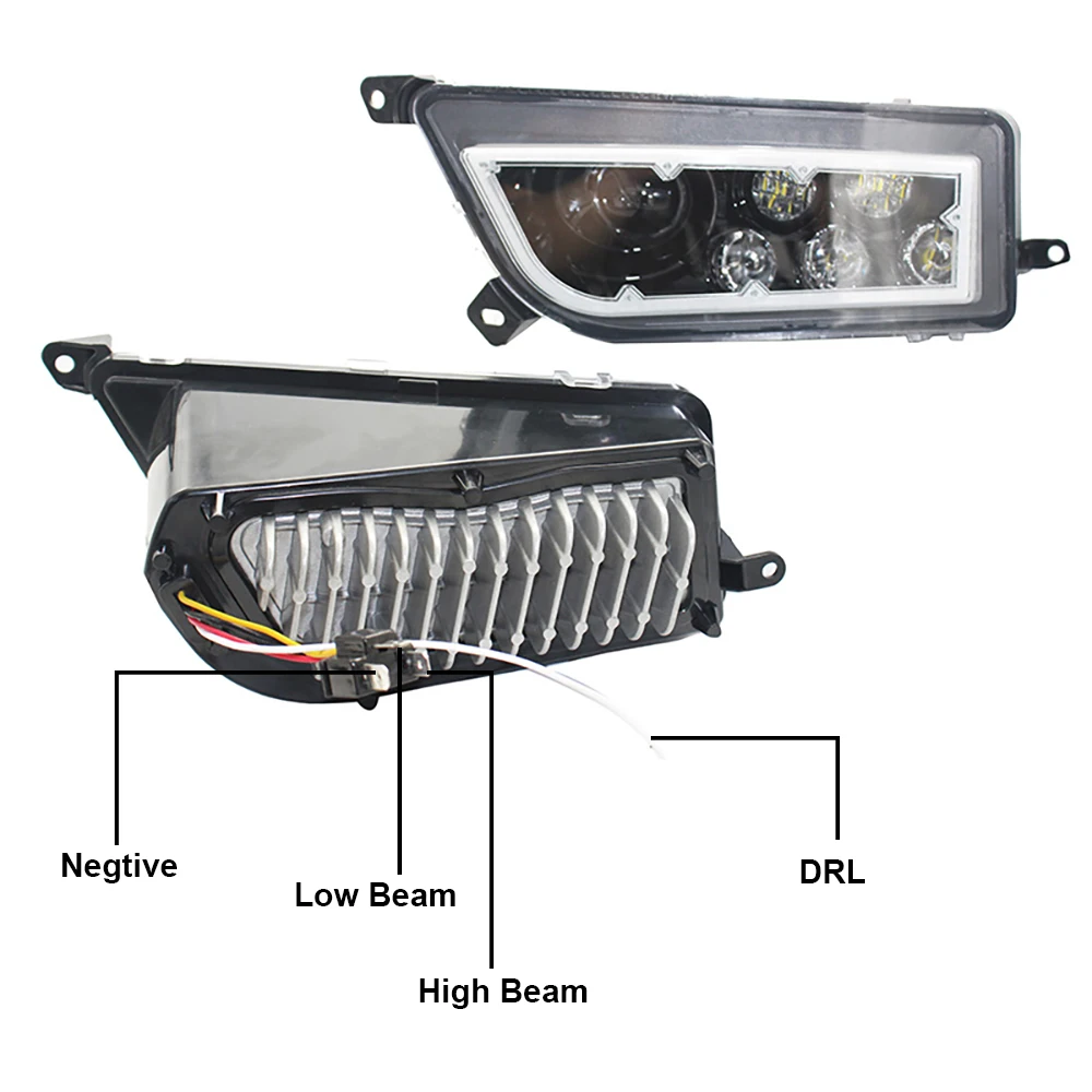 LED Front Headlights ATV Projector Lighting For Polaris General RZR XP 1000 ATV UTV RZR 900 2016-2018
