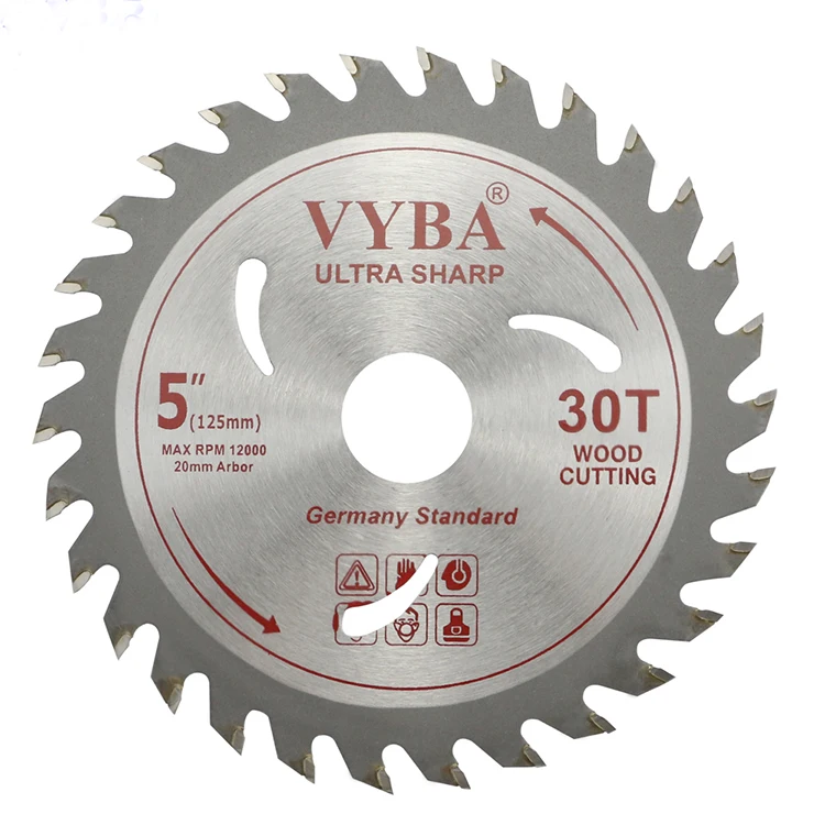 
5inch 30T tungsten carbide tipped wood cutting blade saw for plywood cutting 